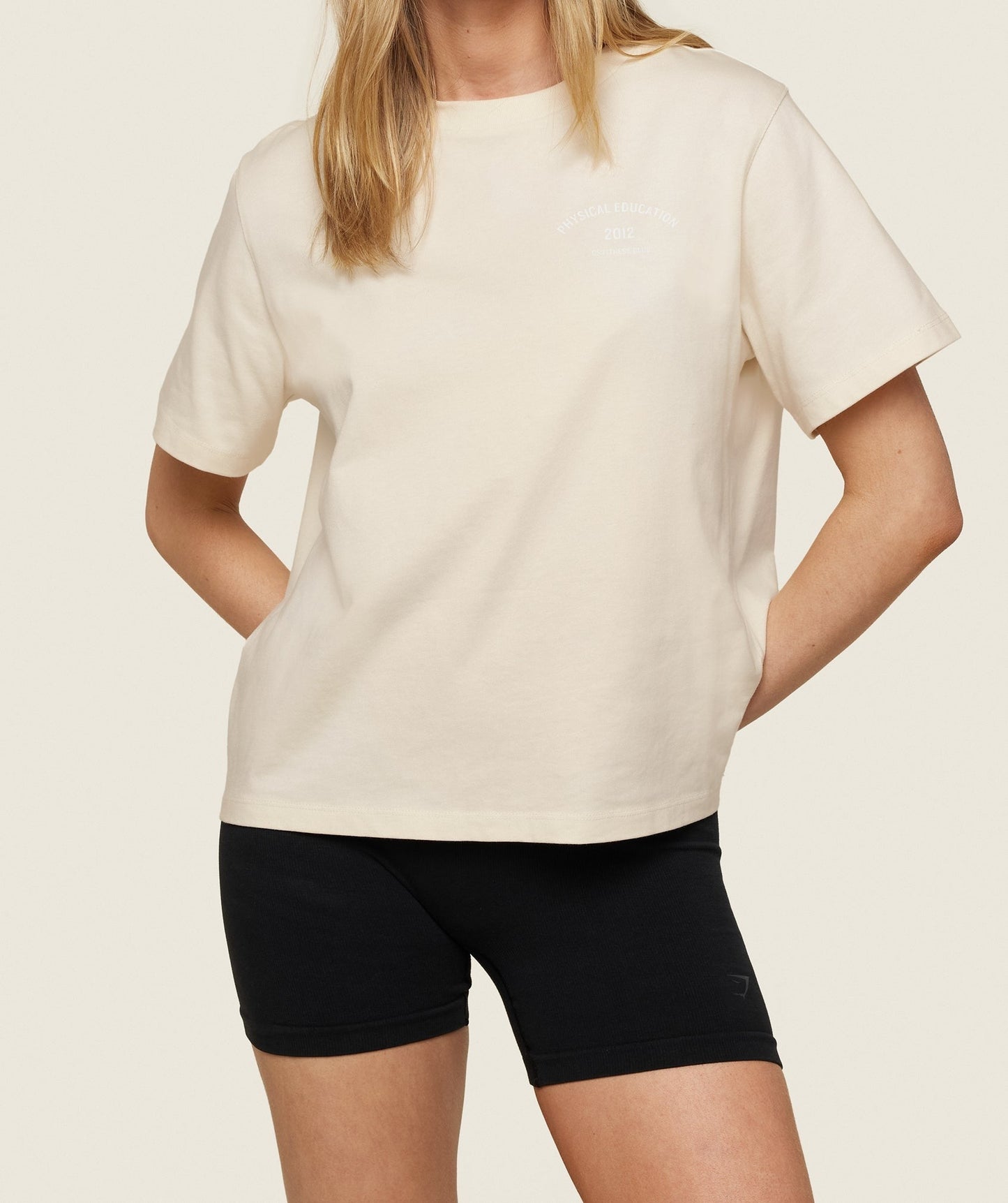 Gymshark Phys Ed Graphic T-Shirt - Ecru White