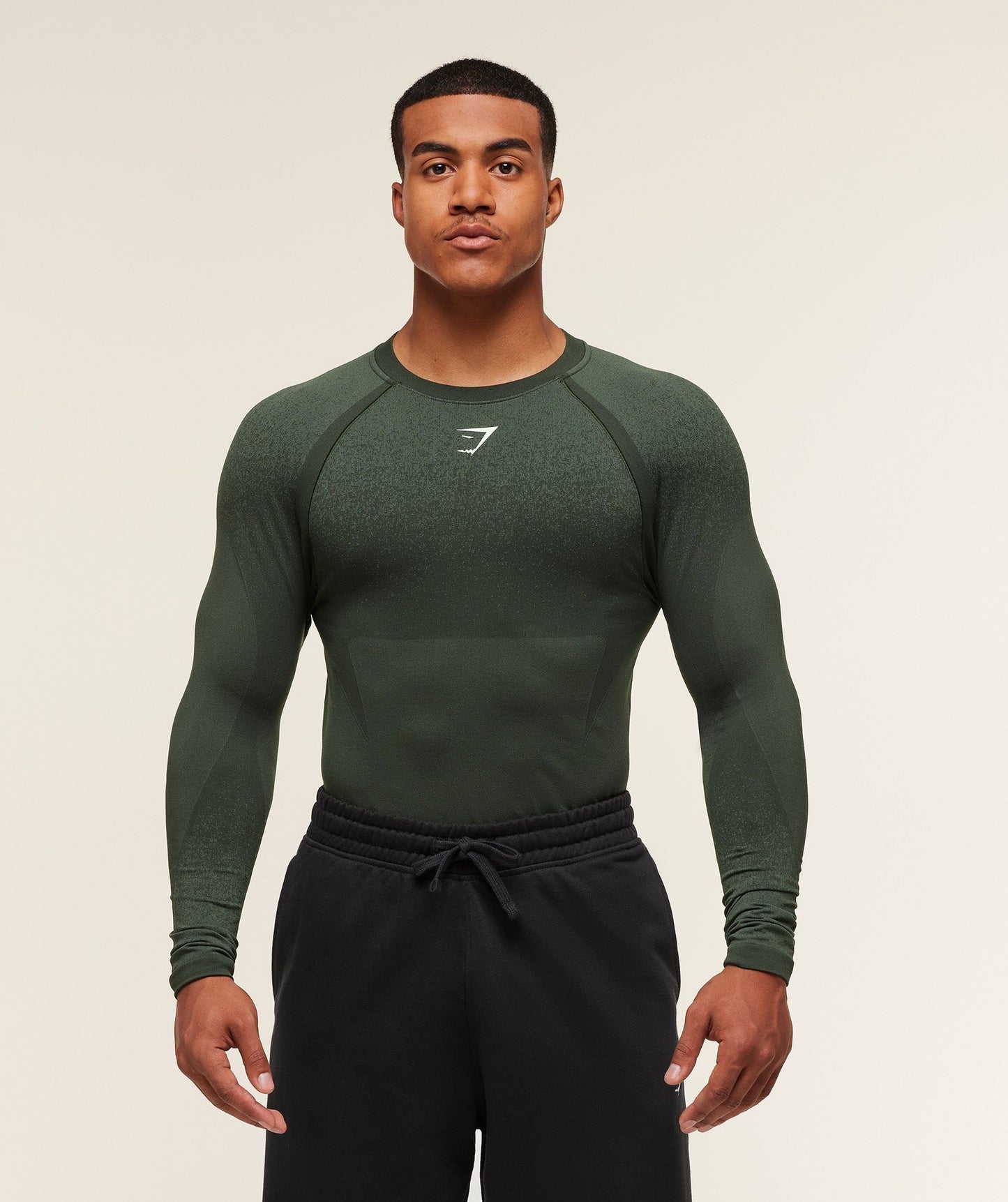 Gymshark Shadow Seamless Long Sleeve T-Shirt - Trail Green