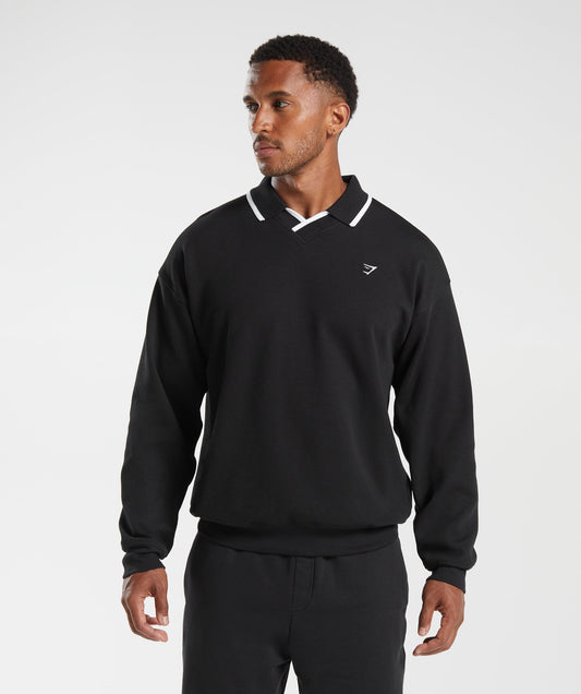 Gymshark Rest Day Street Polo Pullover - Black