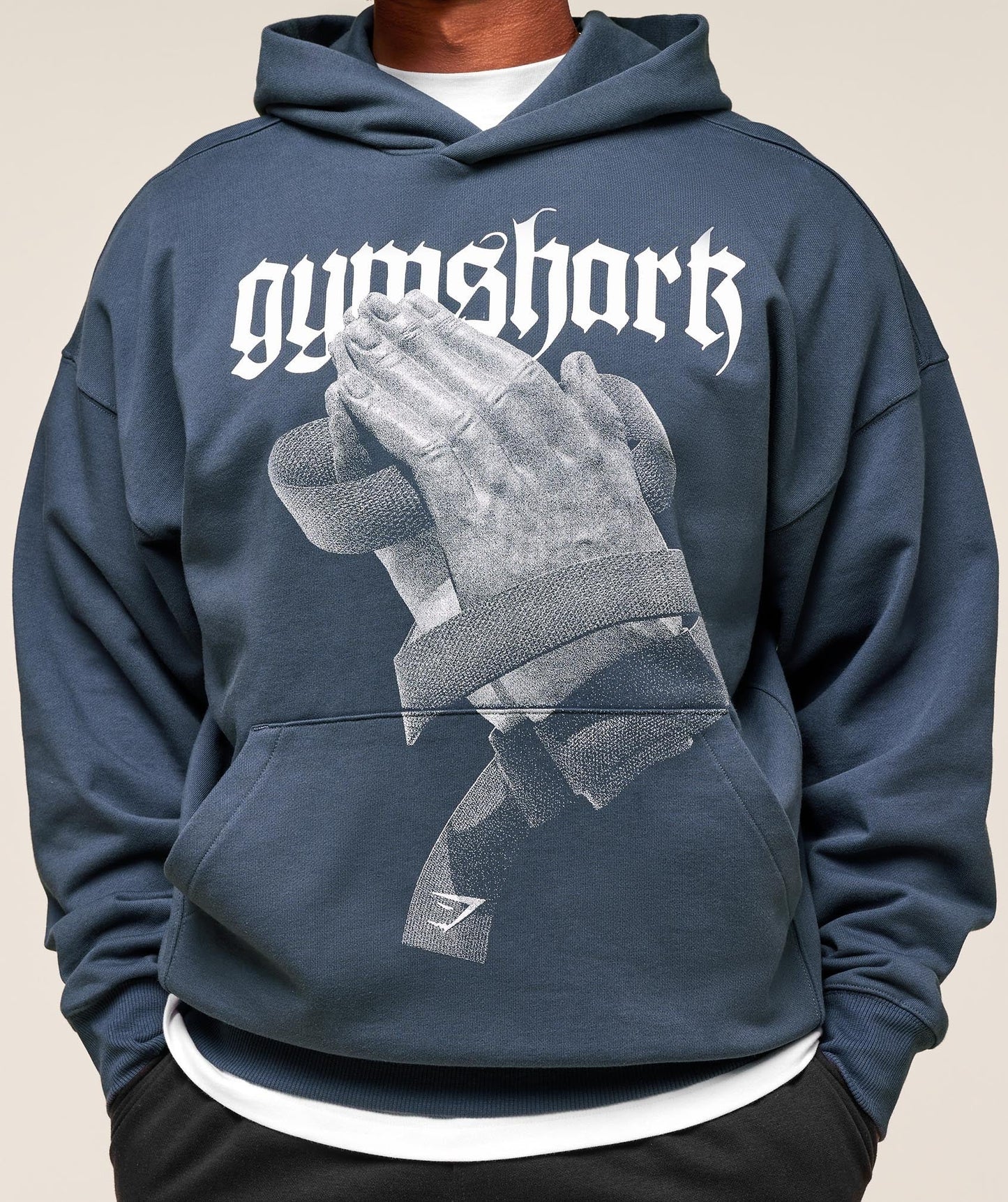 Gymshark Prayer Hands Hoodie - Titanium Blue
