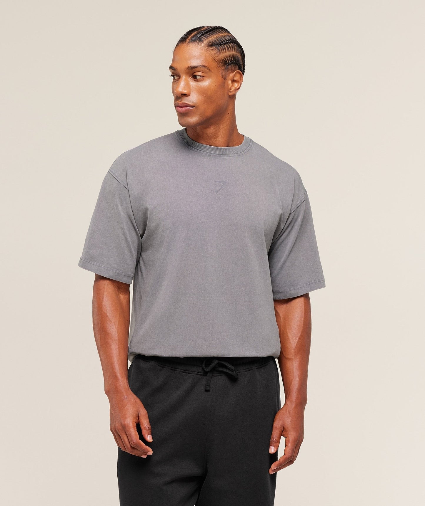 Gymshark Power Washed T-Shirt - GS Medium Grey