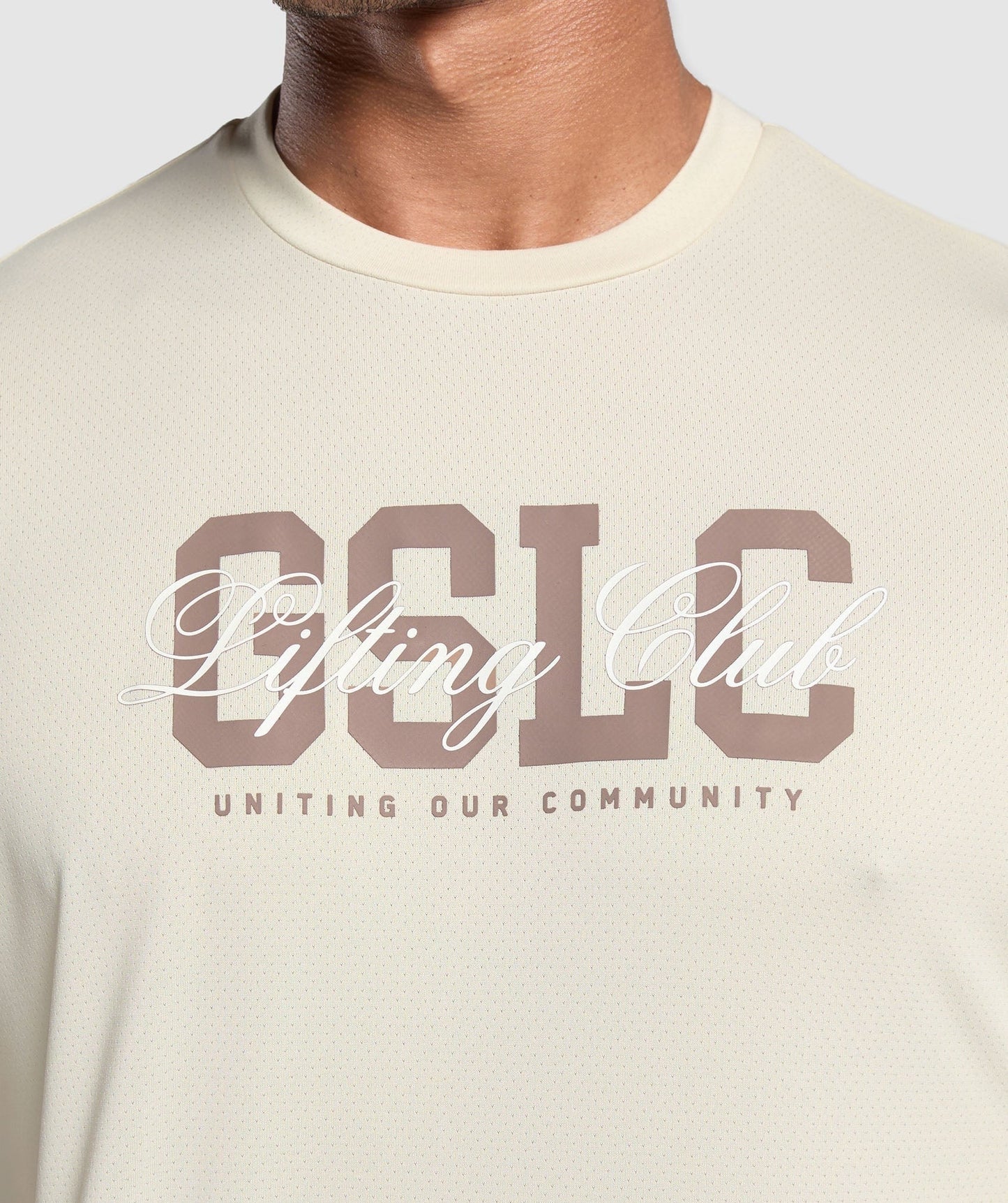 Gymshark Script Graphic T-Shirt - Ecru White