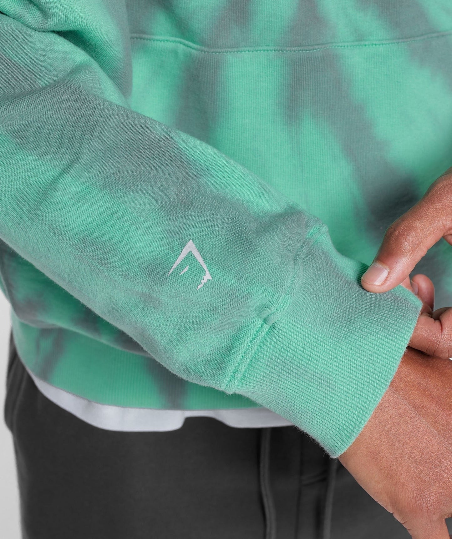 Gymshark Rest Day Hoodie - Oxidized Green/Silhouette Grey/Spiral Optic Wash