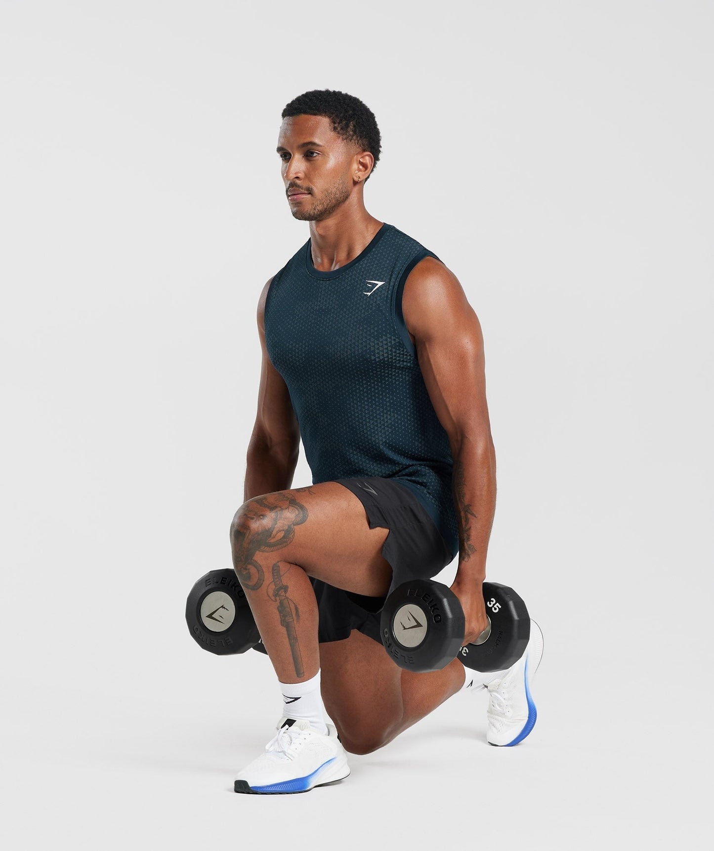 Gymshark Sport Seamless Tank - Navy/Denim Teal