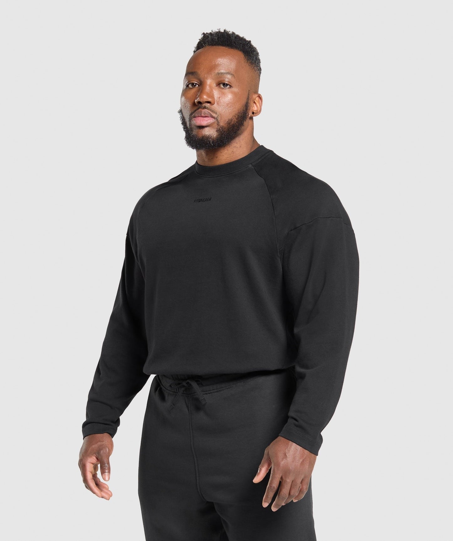 Gymshark Heavyweight Long Sleeve T-Shirt - Black