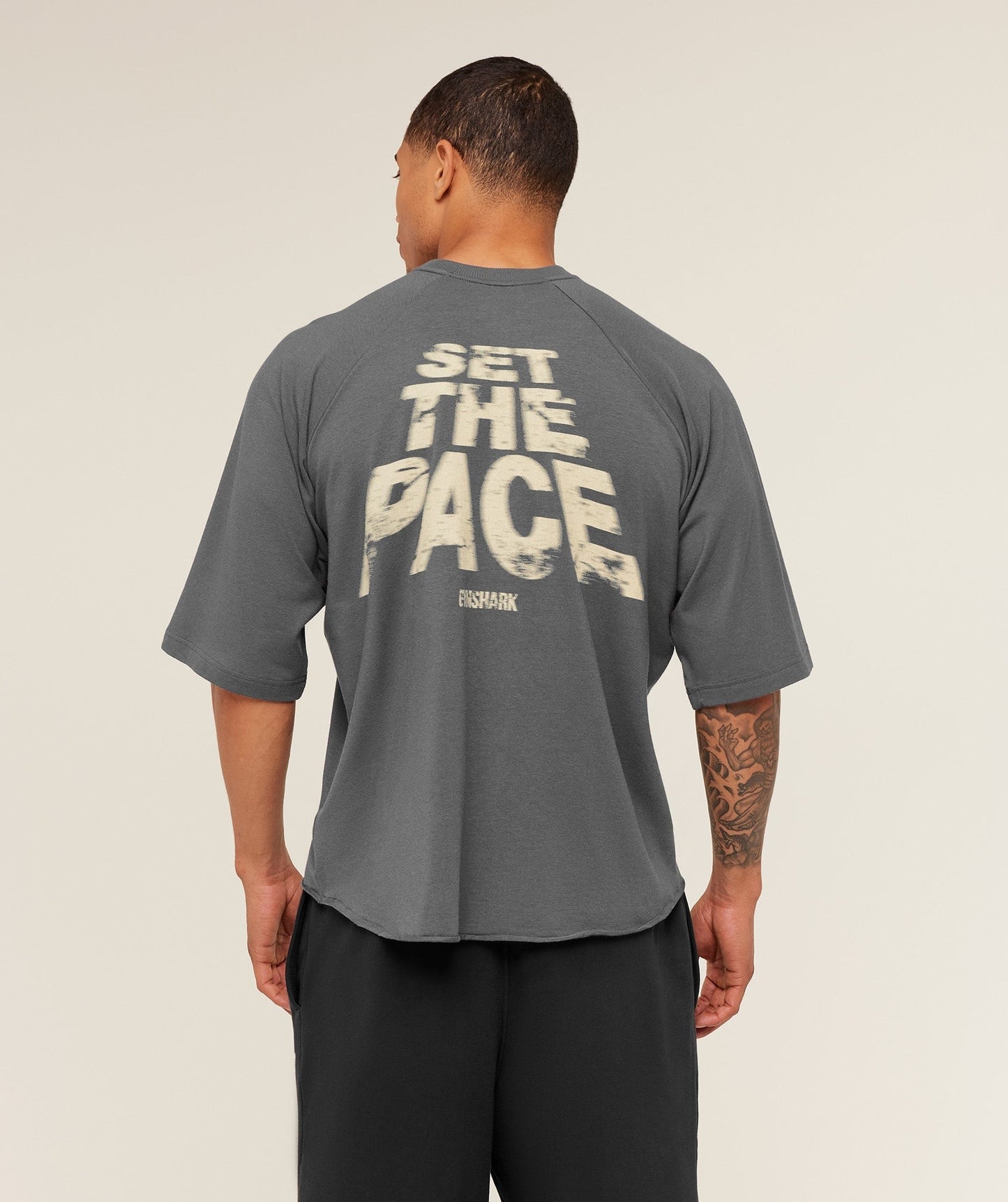 Gymshark Set The Pace Boxy T-Shirt - Graphite Grey
