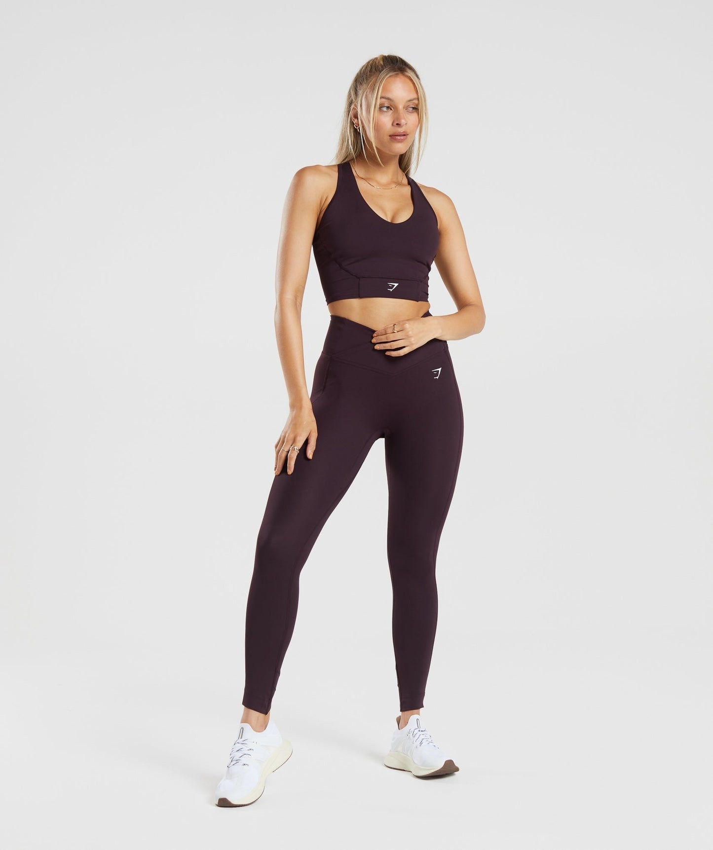 Gymshark Crop Mesh Tank - Plum Brown