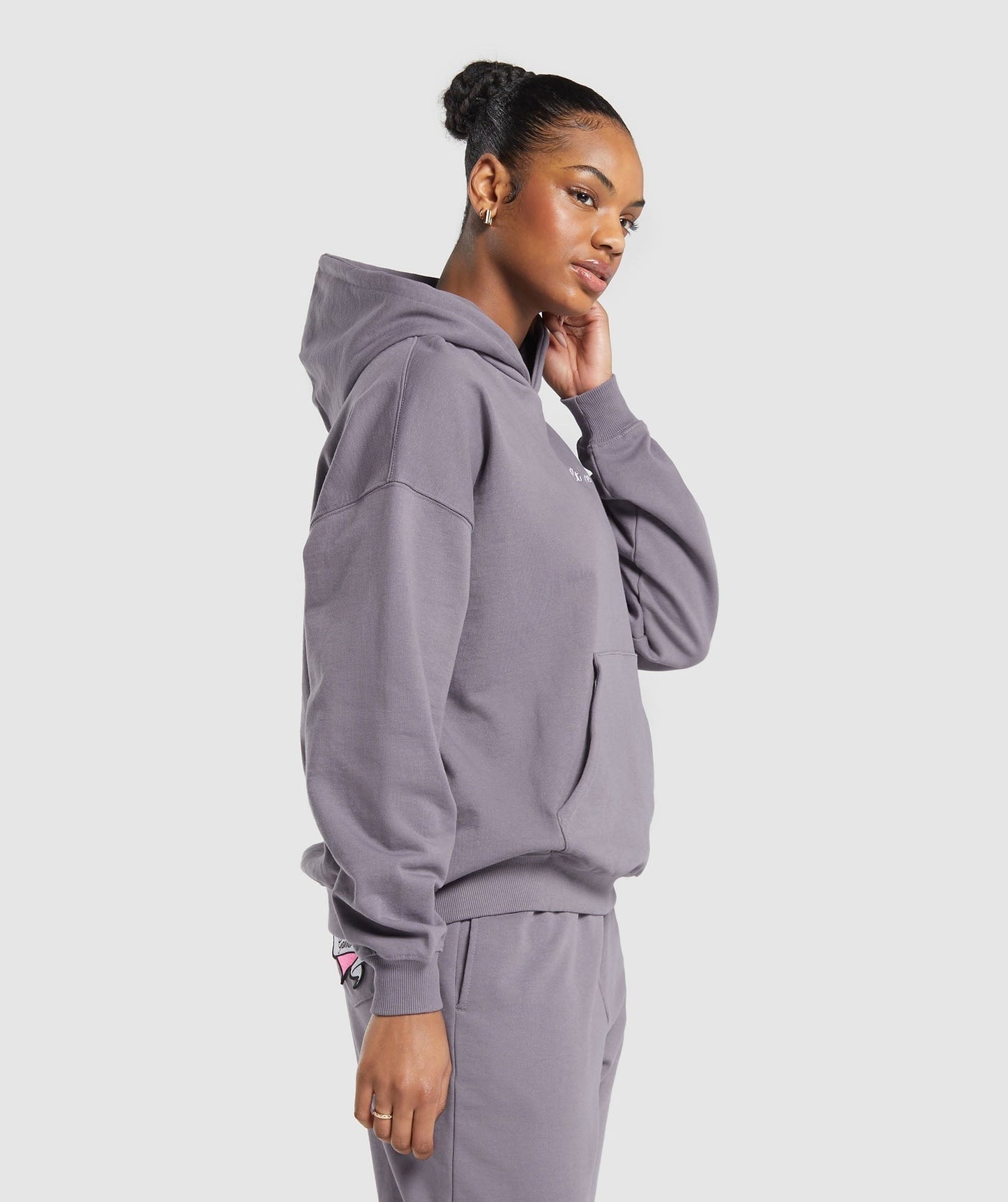 Gymshark Tattoo Oversized Hoodie - Fog Purple