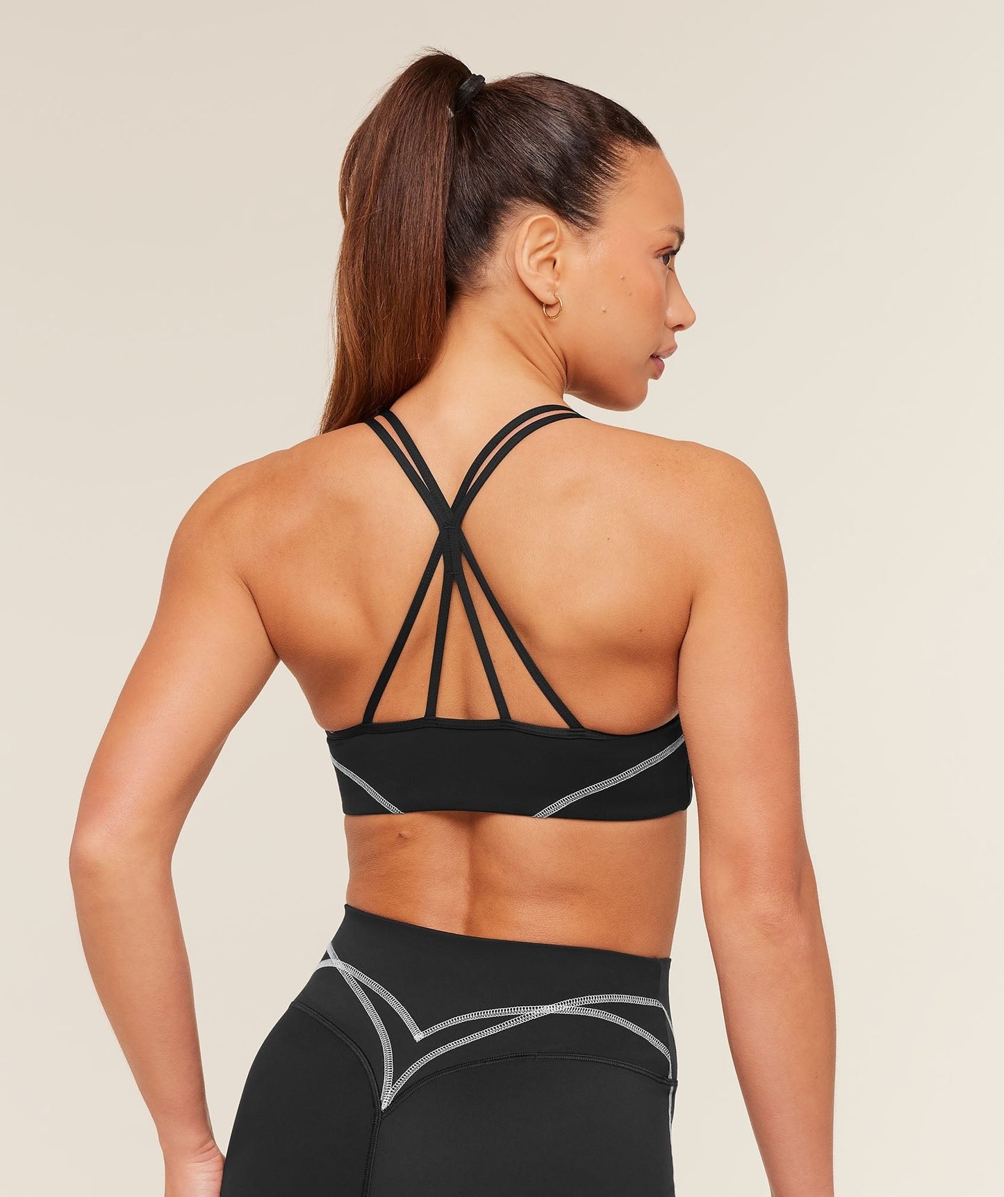 Gymshark Volt Light Support Sports Bra - Black/White
