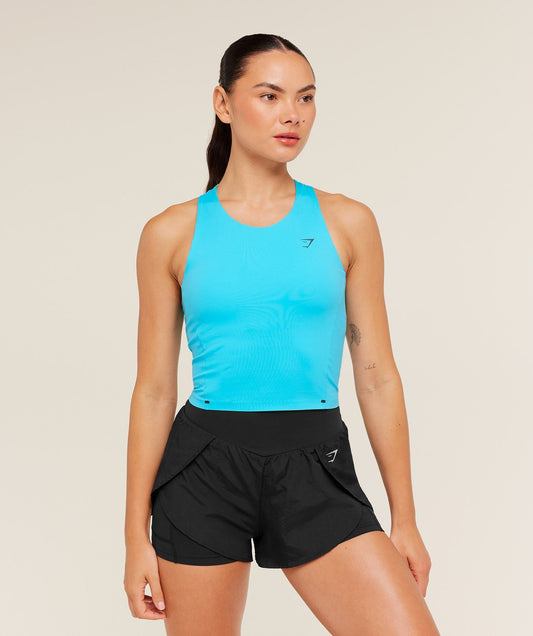 Gymshark Running Elite Bodyfit Tank - Brand Blue