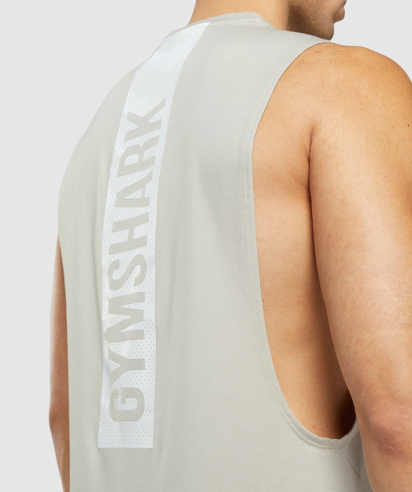 Gymshark Bold Drop Arm Tank - Pebble Grey
