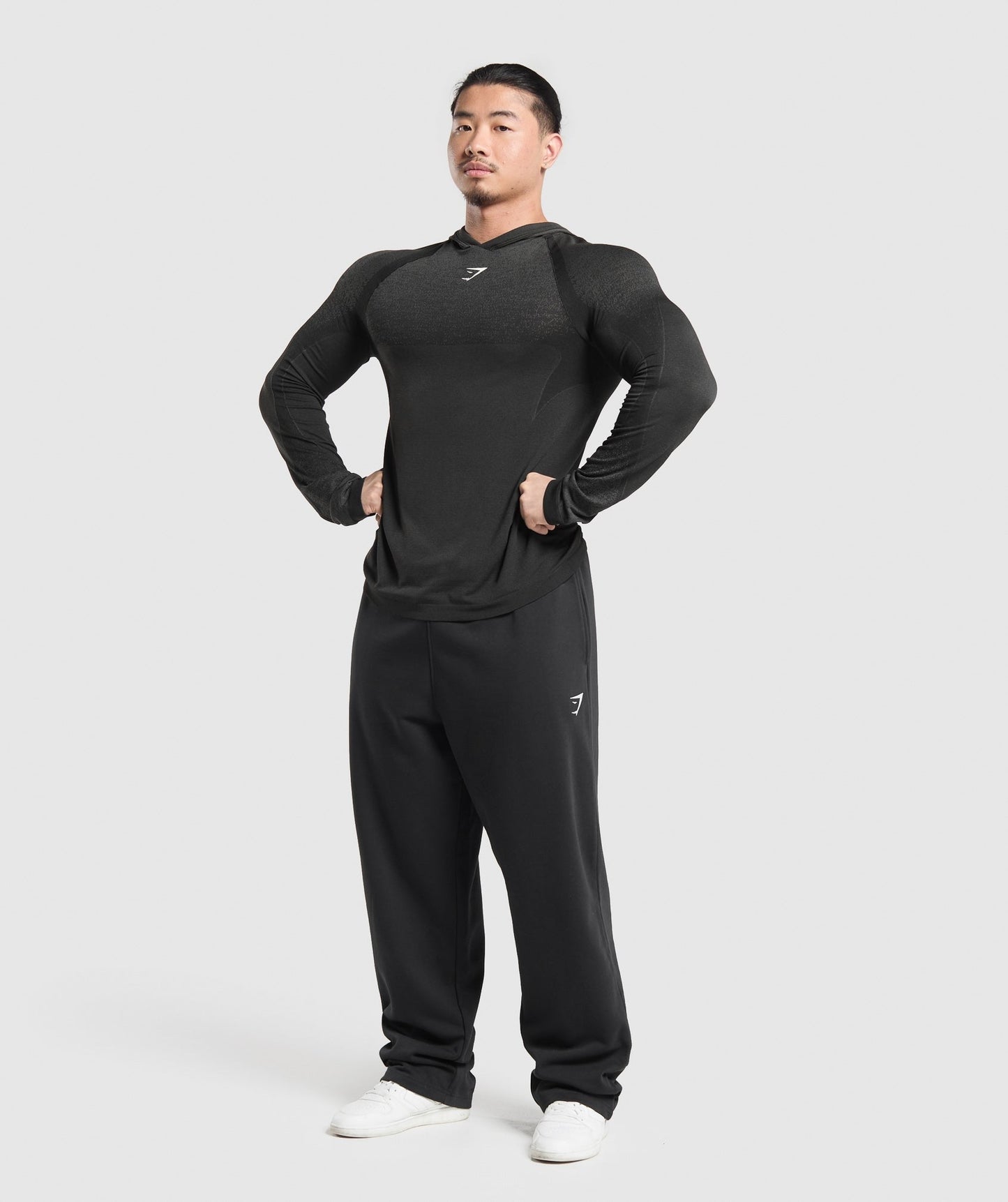 Gymshark Shadow Seamless Hoodie - Black