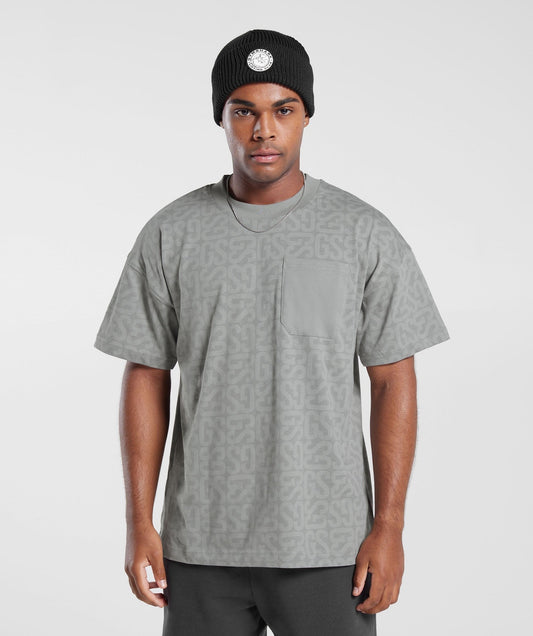 Gymshark Monogram T-Shirt - Smokey Grey