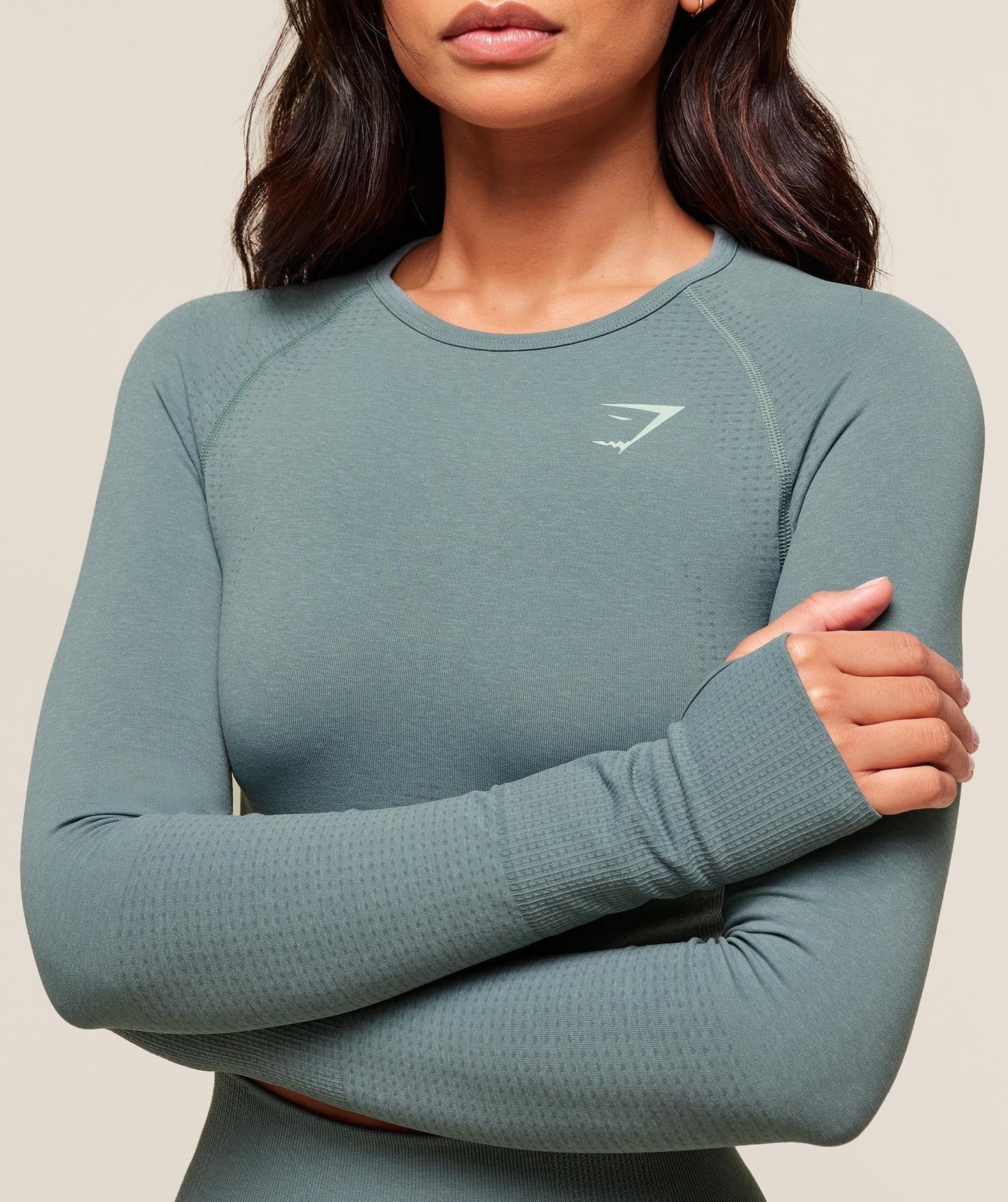 Gymshark Vital Crop Top - Celeste Blue Marl