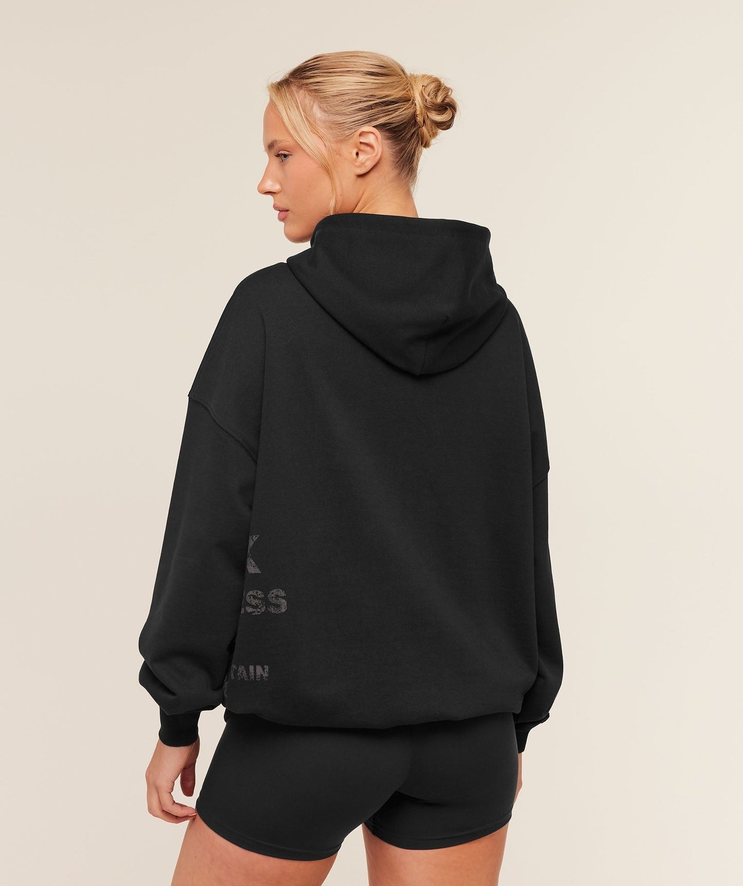 Gymshark Stacked Graphic Hoodie - Black