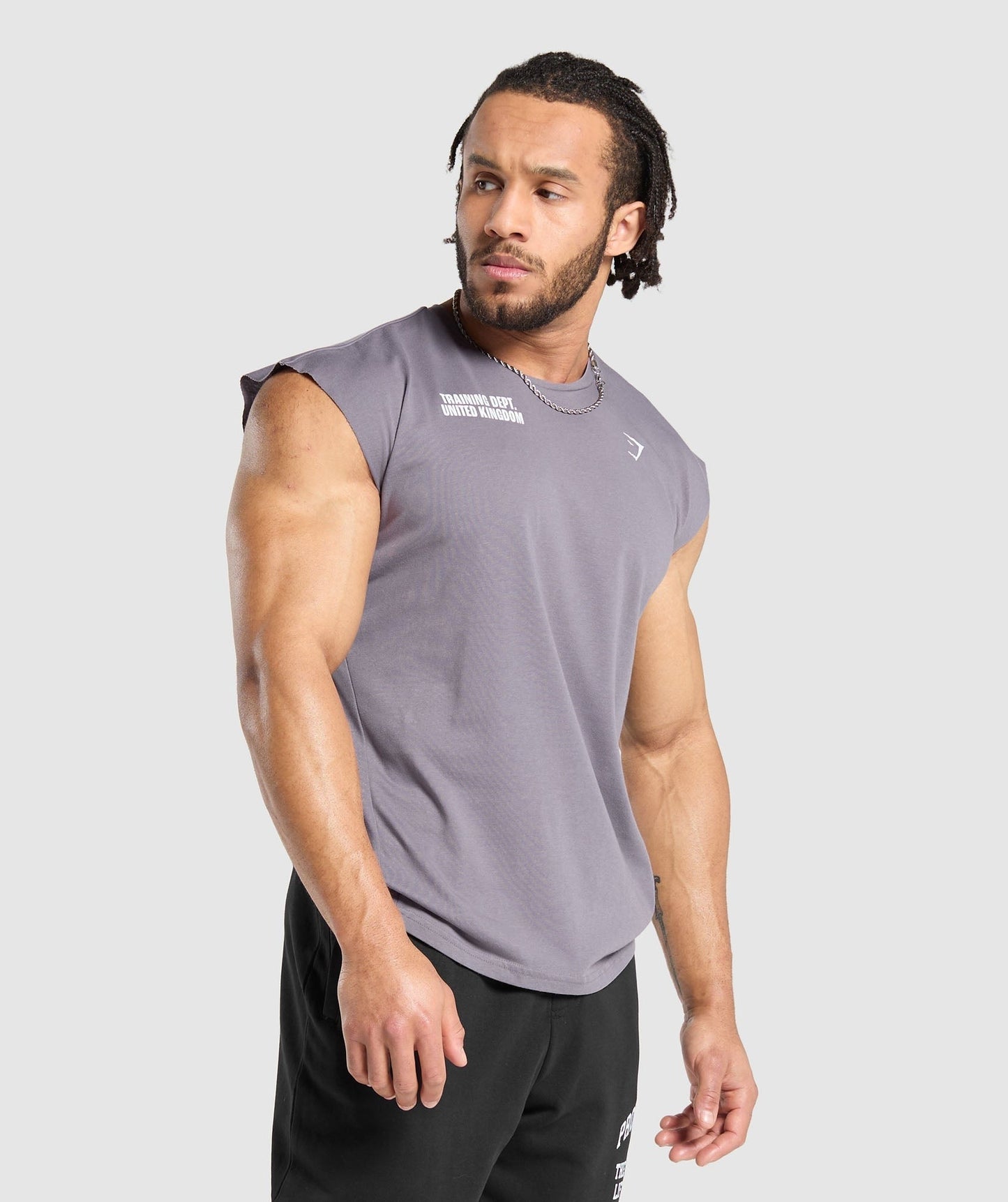 Gymshark Training Dept. UK Cut Off Tank - Fog Purple