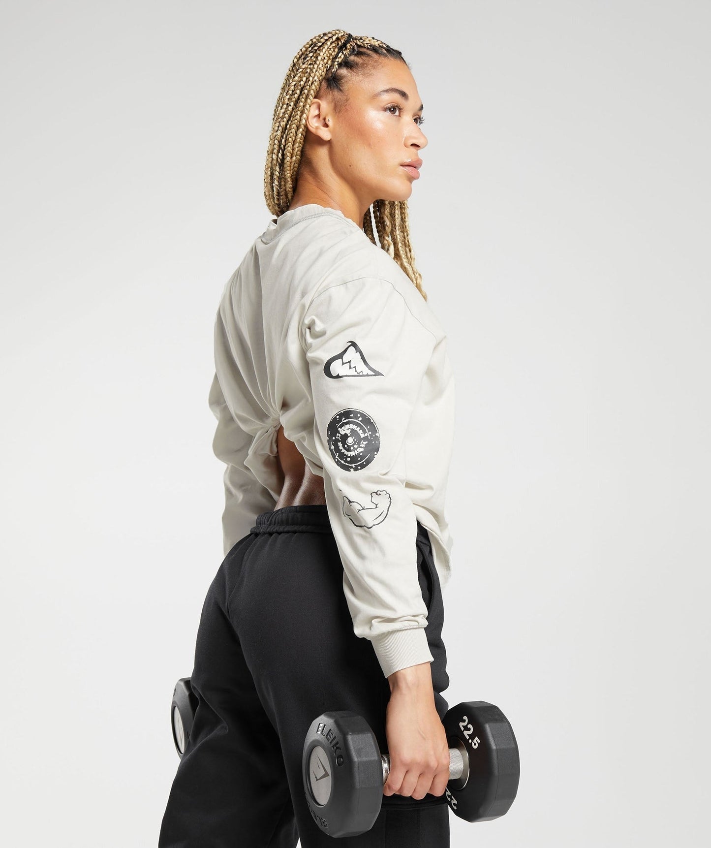 Gymshark Legacy Washed Long Sleeve Top - Metal Grey/Acid Wash