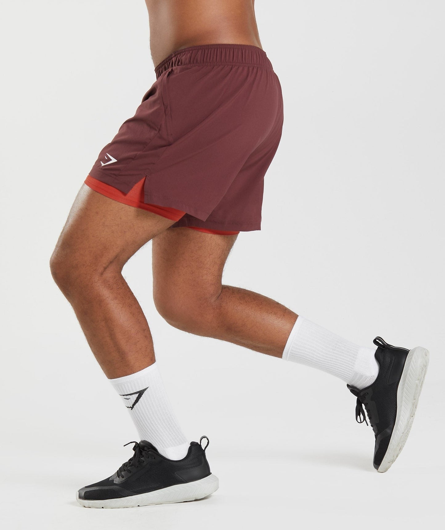 Gymshark Sport 5" 2 In 1 Shorts - Baked Maroon/Salsa Red