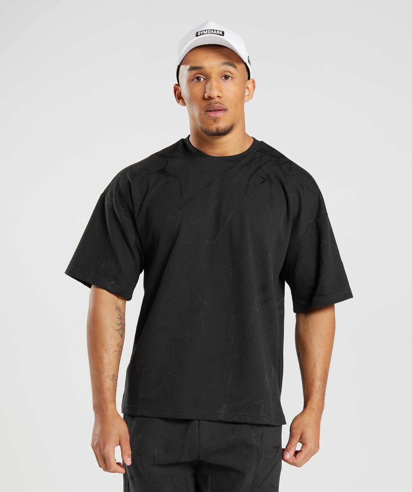 Gymshark Power Short Sleeve Crew - Black Print