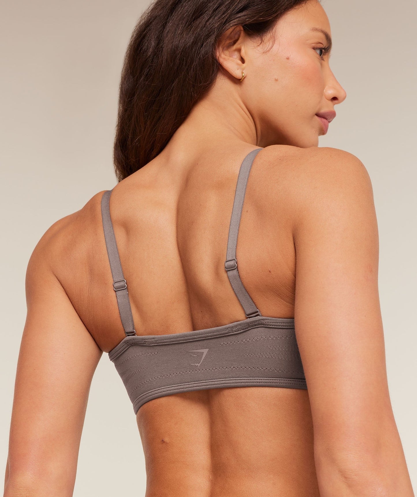 Gymshark Poise Light Support Seamless Sports Bra - Cool Brown