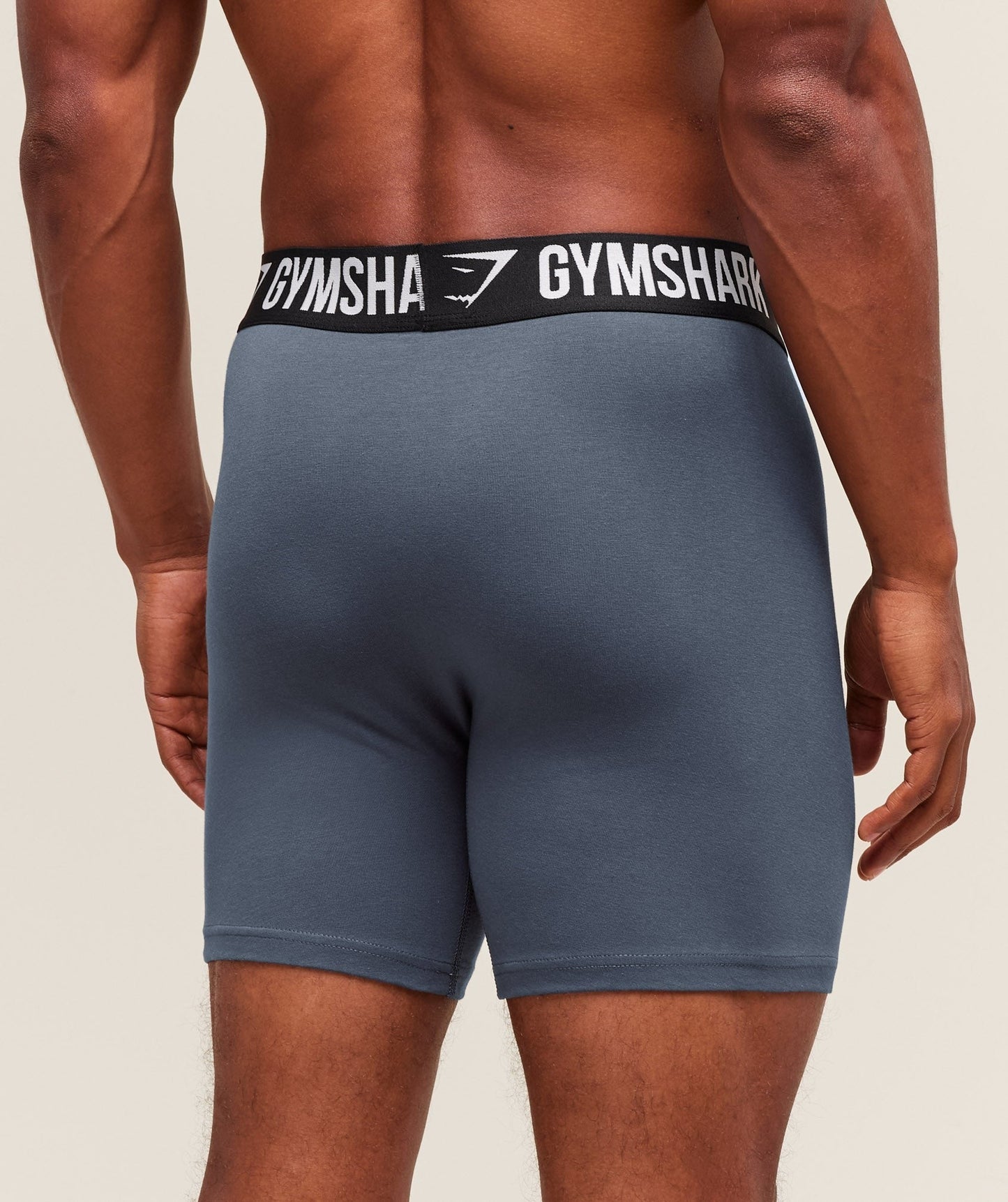 Gymshark Long Boxer Brief 3PK - Denim Grey/Titanium Blue/Black