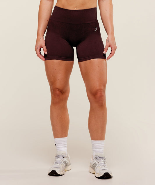 Gymshark Adapt Fleck Seamless Shorts - Cherry Purple/Rich Maroon
