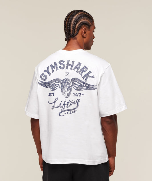 Gymshark Flying Weights T-Shirt - White