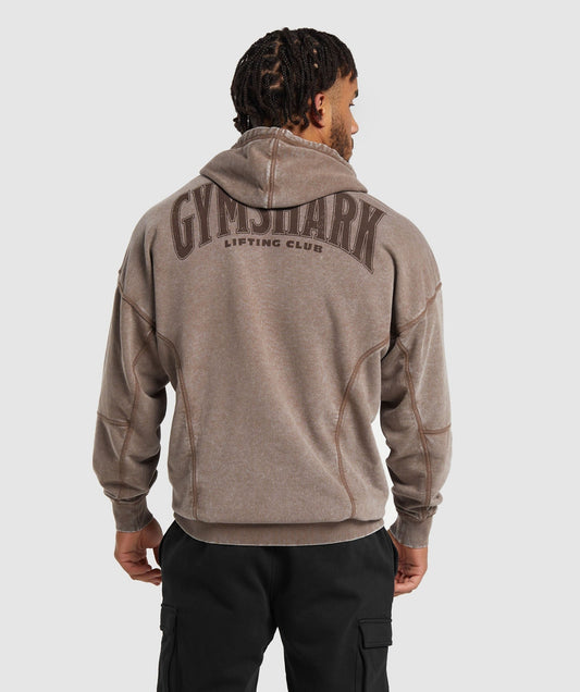 Gymshark Heritage Washed Hoodie - Penny Brown
