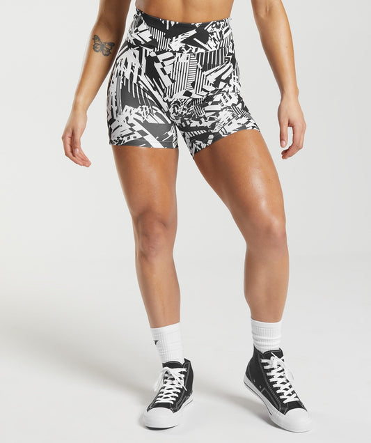 Gymshark Power Original Tight Shorts - Black Print