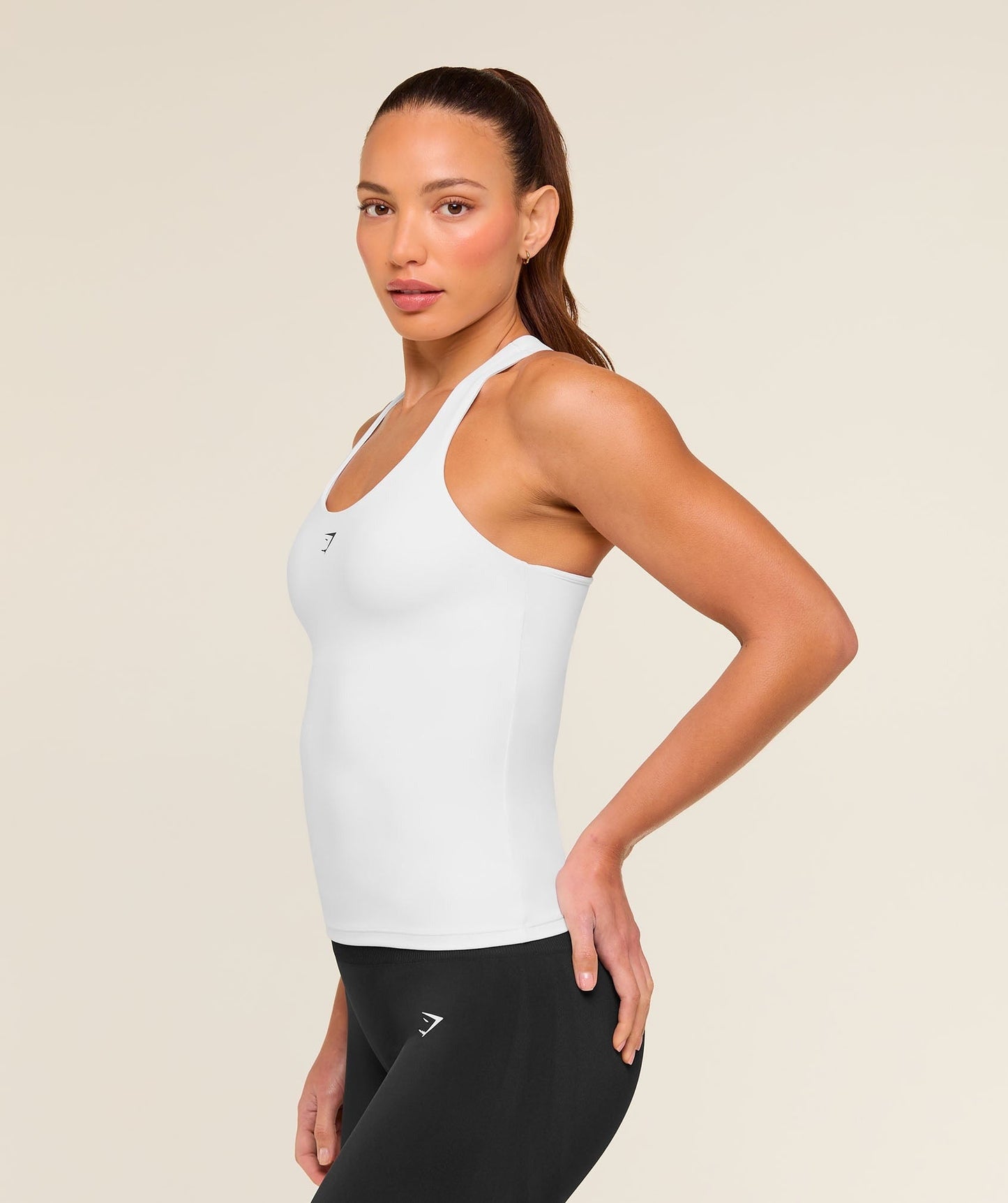 Gymshark Everyday Racer Back Tank with Shelf - White