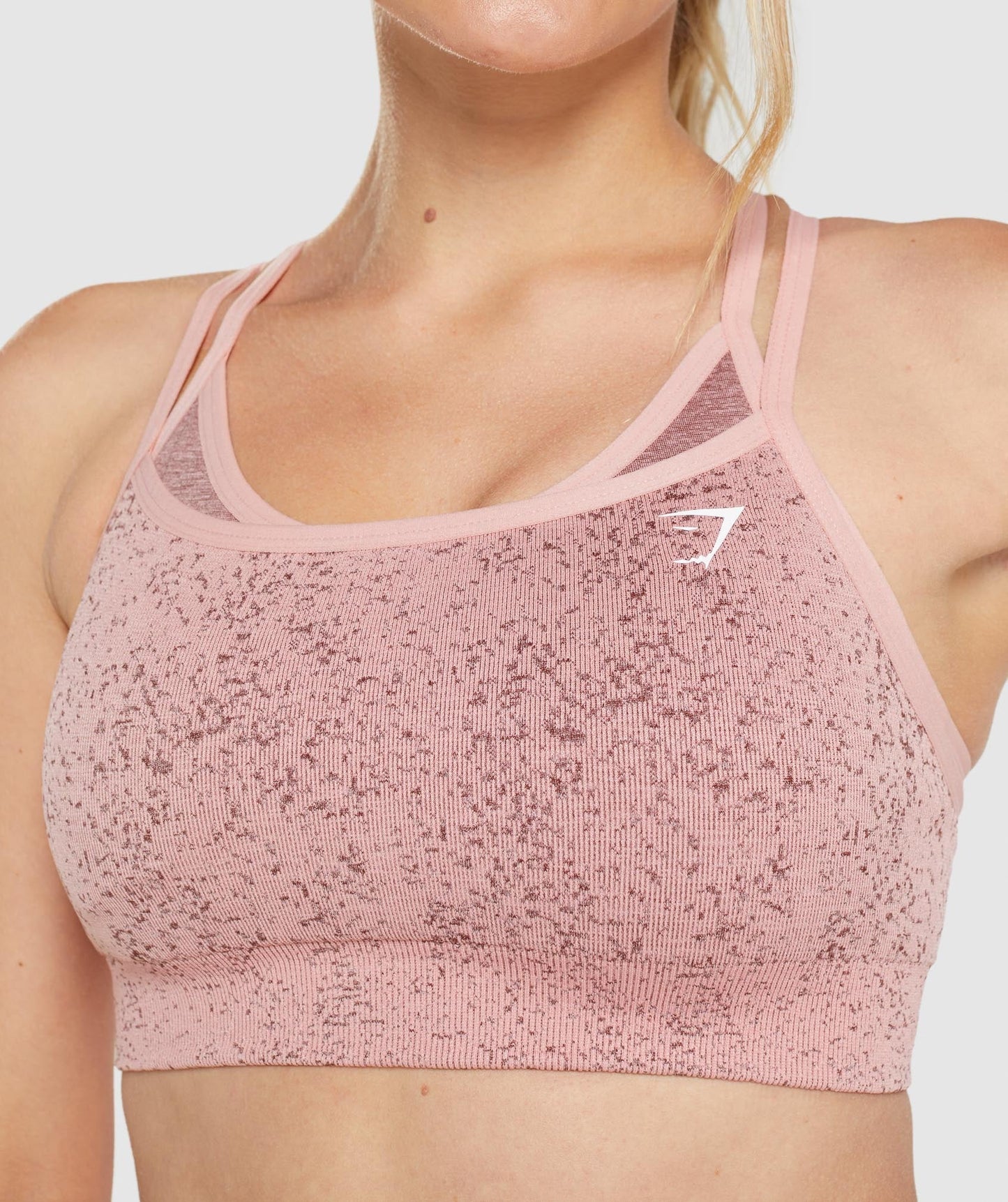 Gymshark Adapt Fleck Seamless Sports Bra - Mineral | Paige Pink