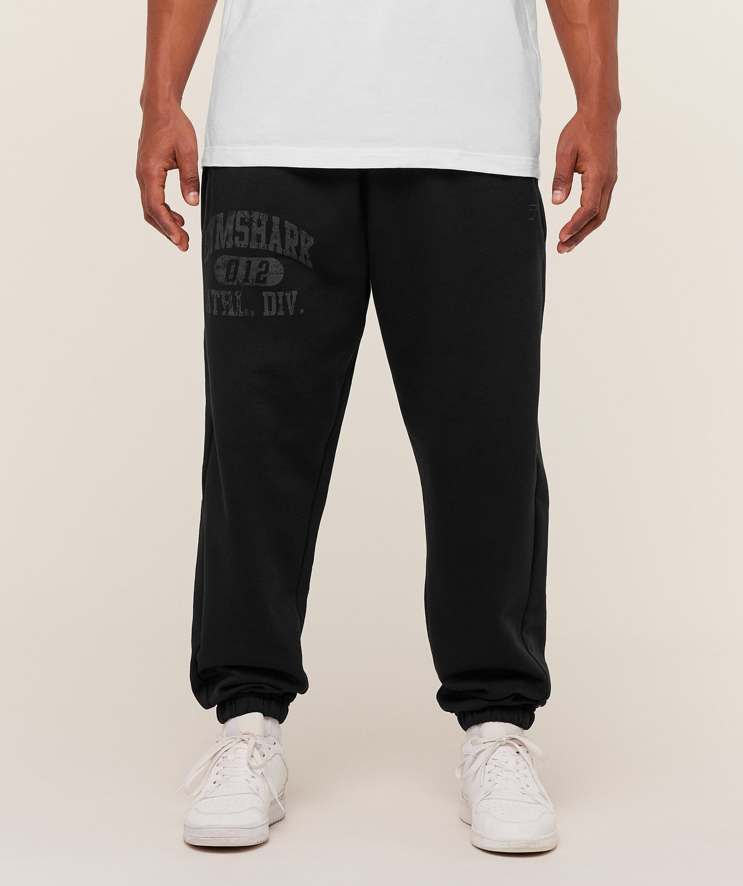 Gymshark Athletic Division Graphic Joggers - GS Black
