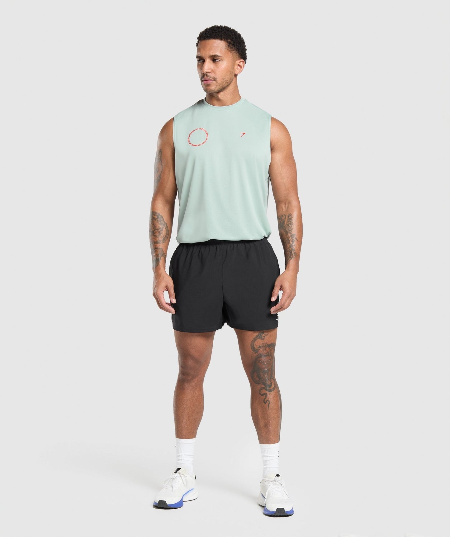 Gymshark Keep Showing Up Tank - Morning Blue