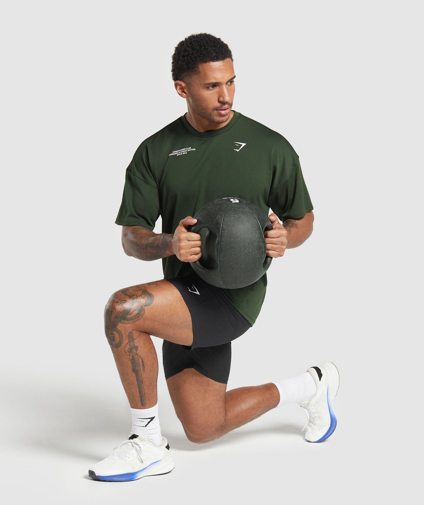 Gymshark Conditioning Club Oversized T-Shirt - Trail Green