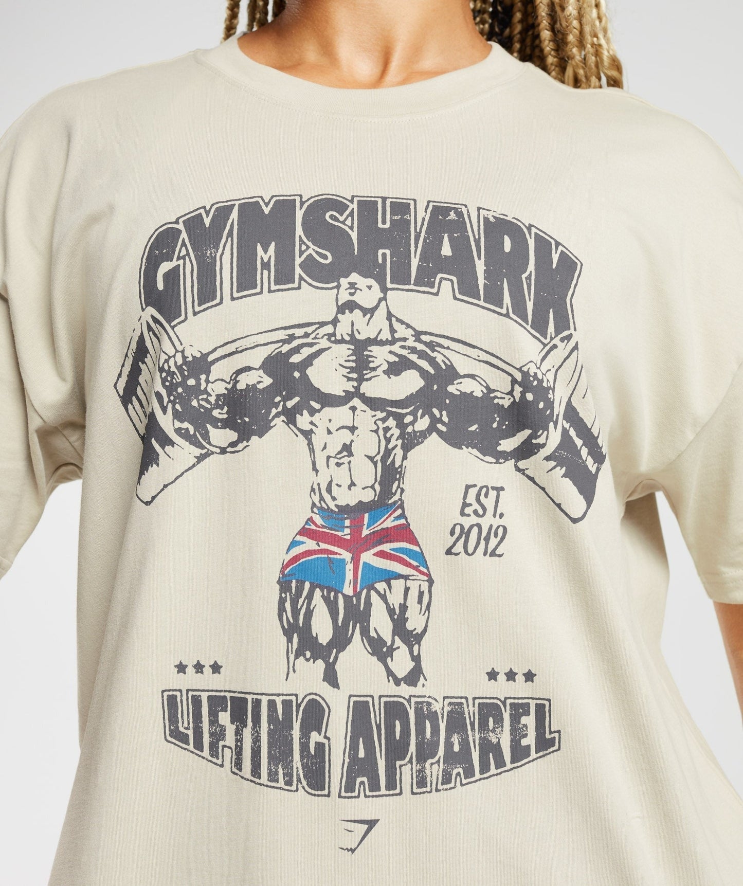 Gymshark Lifting Apparel Oversized T-Shirt - Washed Stone Brown