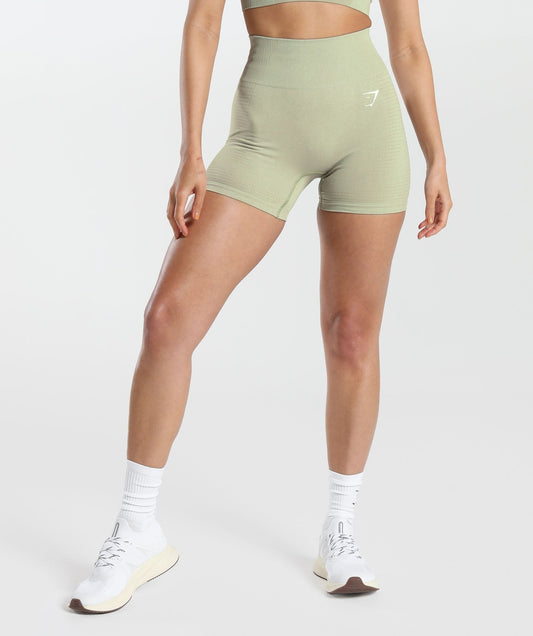 Gymshark Vital Seamless Shorts - Light Sage Green Marl