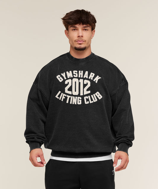 Gymshark 2012 Lifting Club Crew - Black