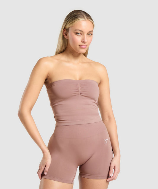 Gymshark Everyday Seamless Midi Tube Top - Chestnut Pink