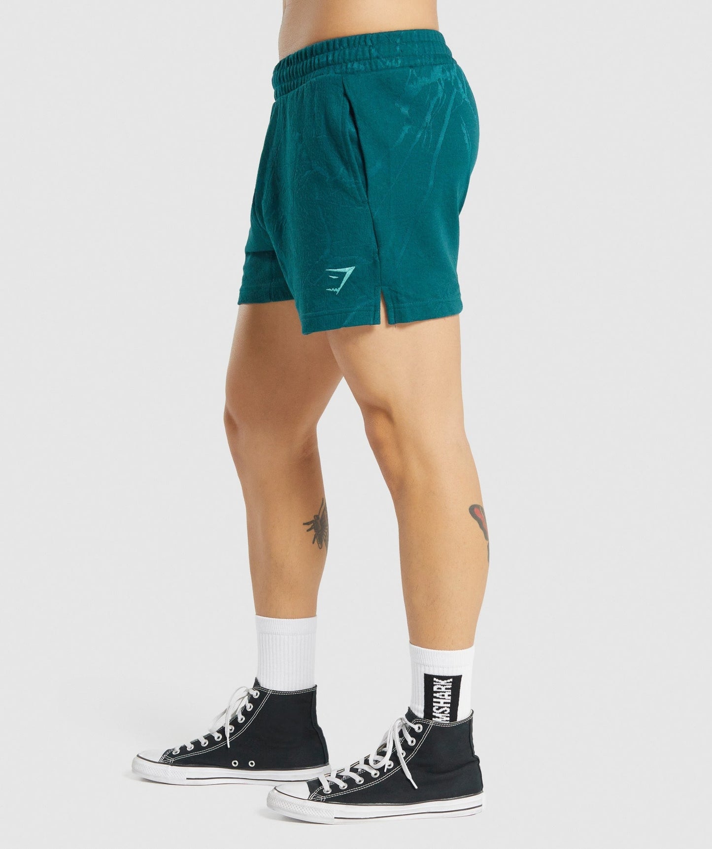 Gymshark Power 5" Shorts - Teal Print