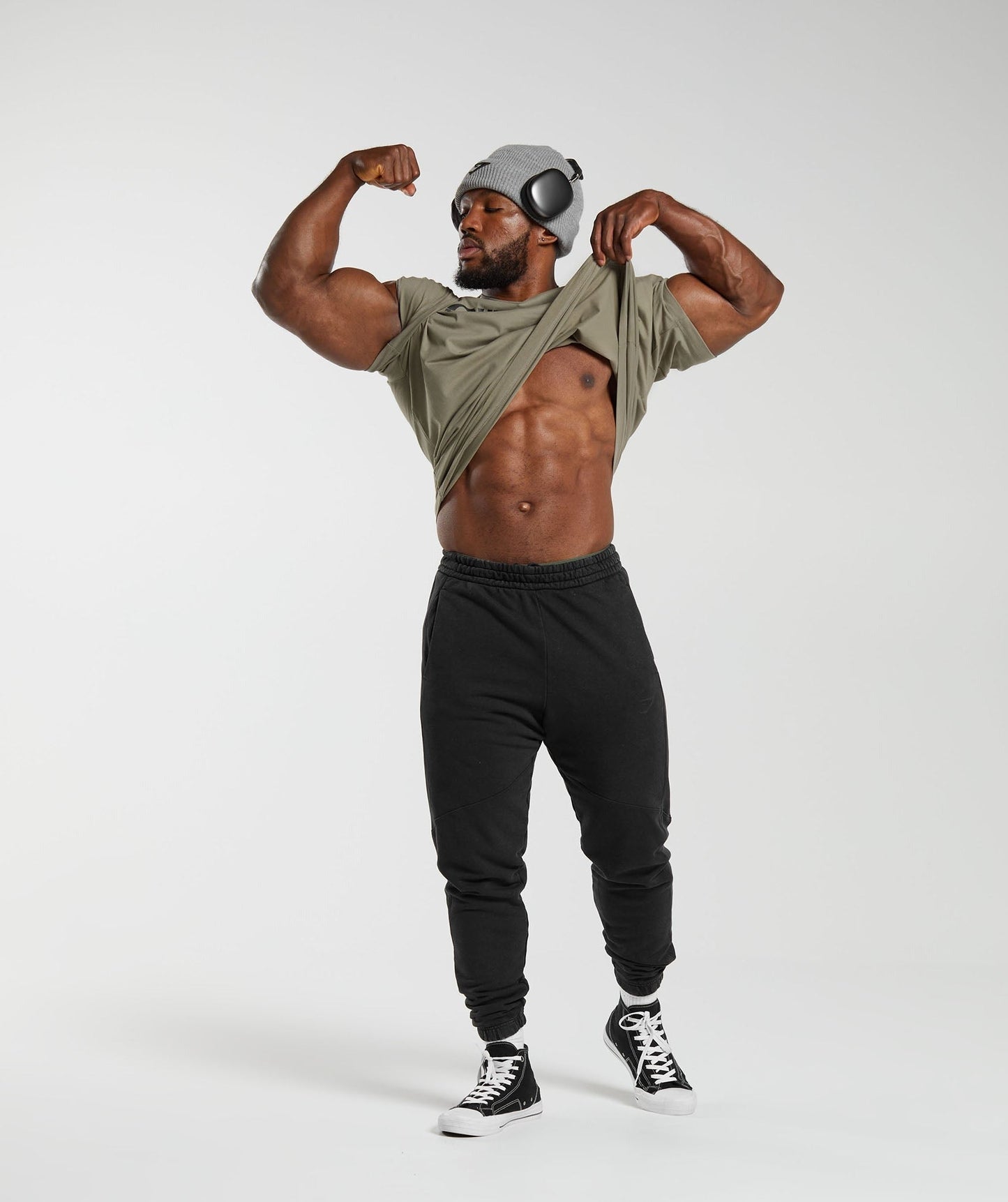Gymshark Pump Cover T-Shirt - Linen Brown