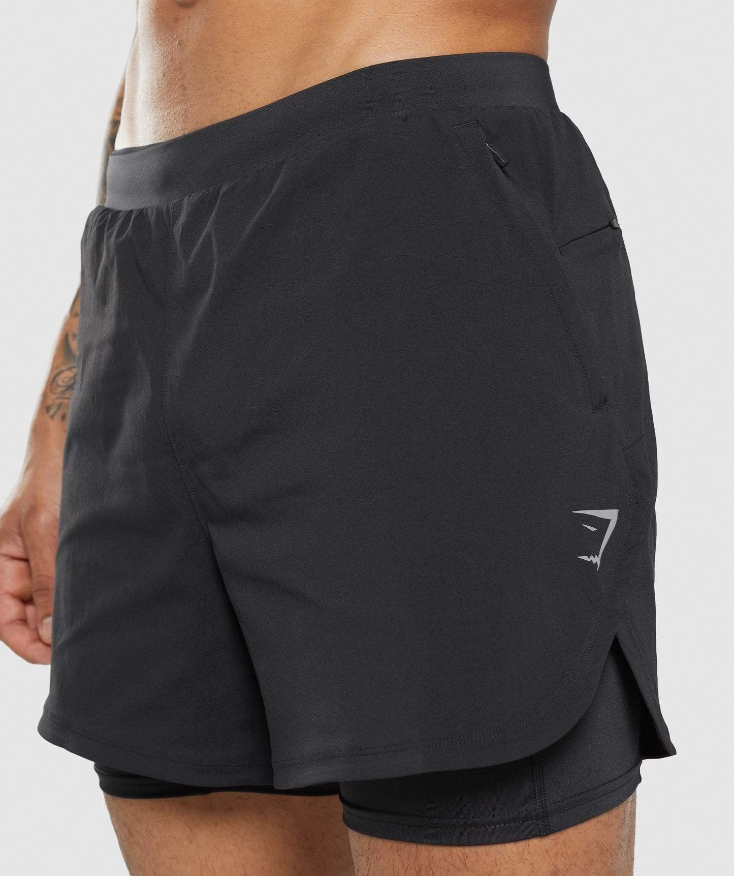 Gymshark Speed Evolve 5" 2 In 1 Shorts - Black