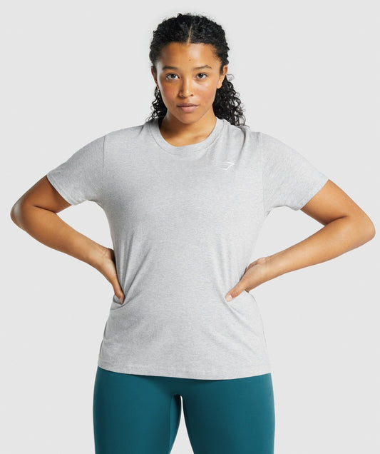 Gymshark Training Basic Tee - Light Grey Marl