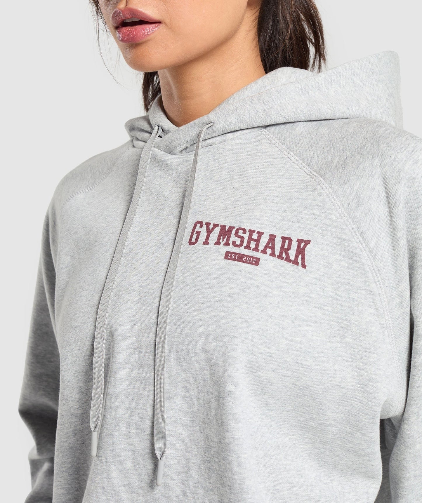 Gymshark Collegiate Lifestyle Hoodie - Light Grey Core Marl