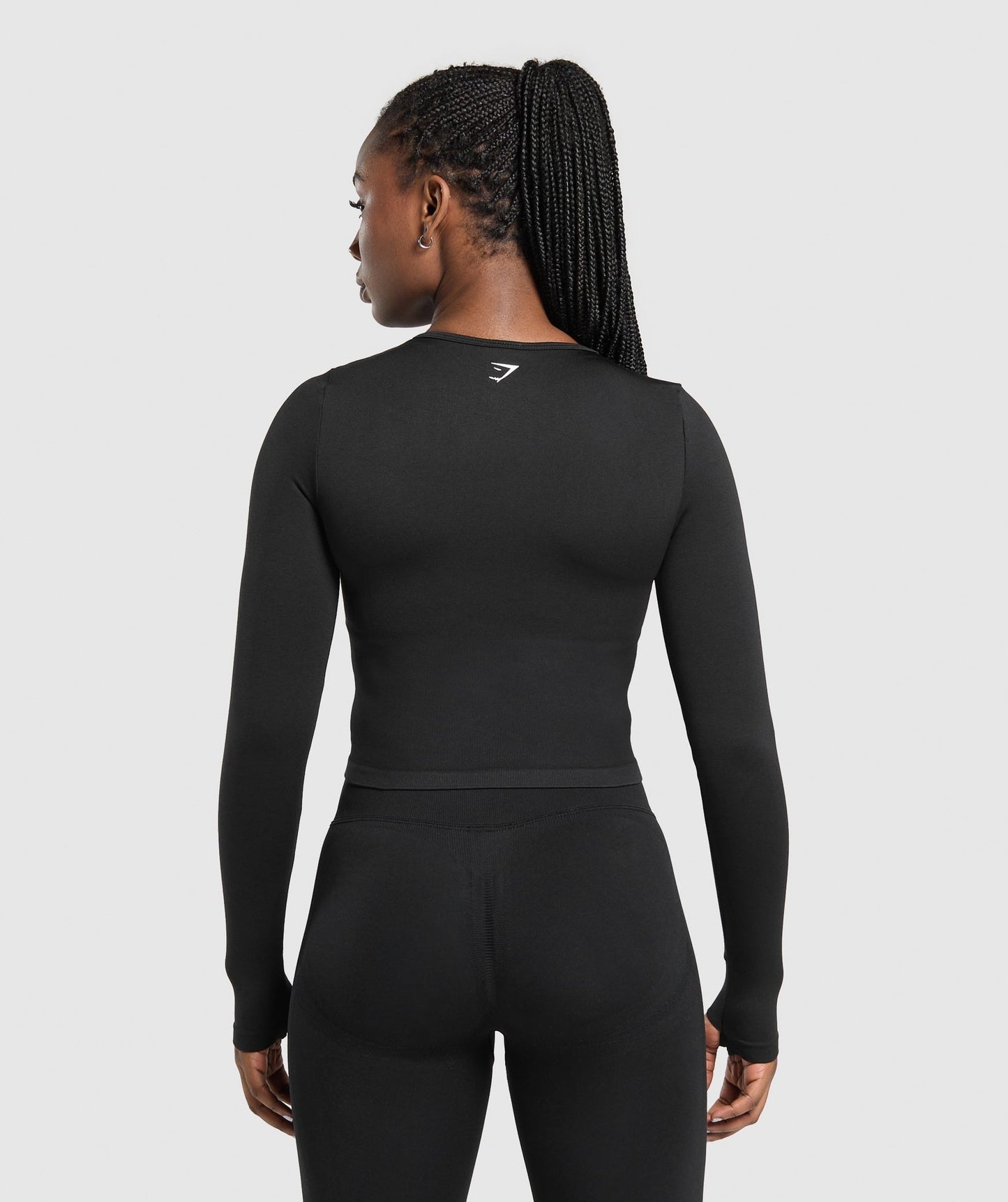 Gymshark Lift Seamless Zip Up Jacket - Black/Black Marl