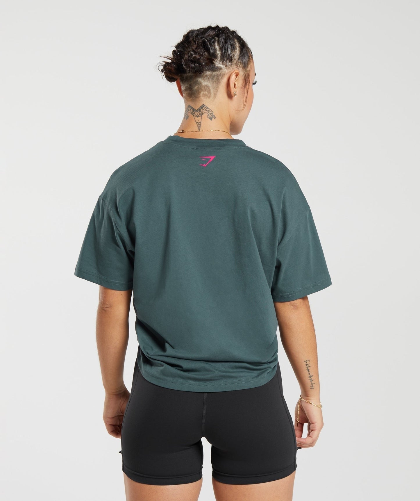 Gymshark Lifting Graphic Oversized T-Shirt - Smokey Teal