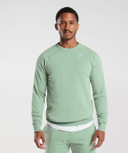 Gymshark Crest Sweatshirt - Desert Sage Green