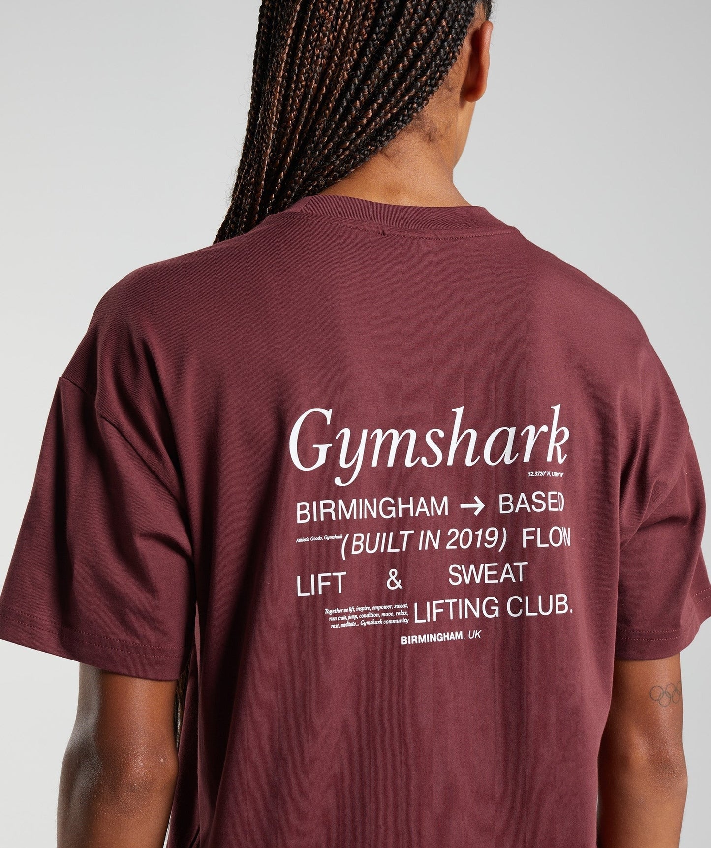 Gymshark Social Club Oversized T-Shirt - Cherry Brown