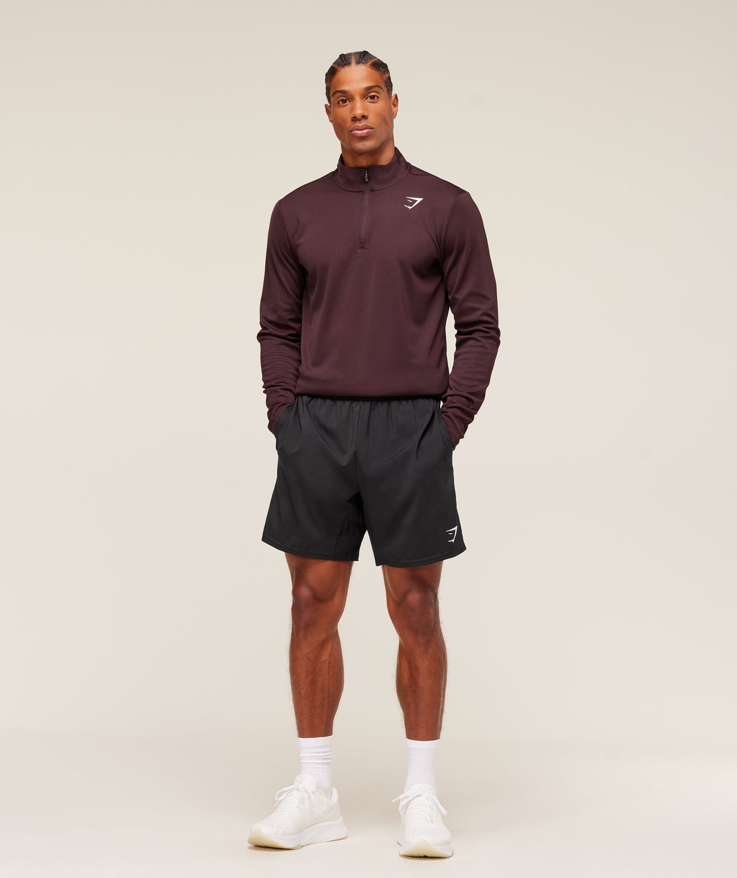 Gymshark Arrival 1/4 Zip - Cherry Purple