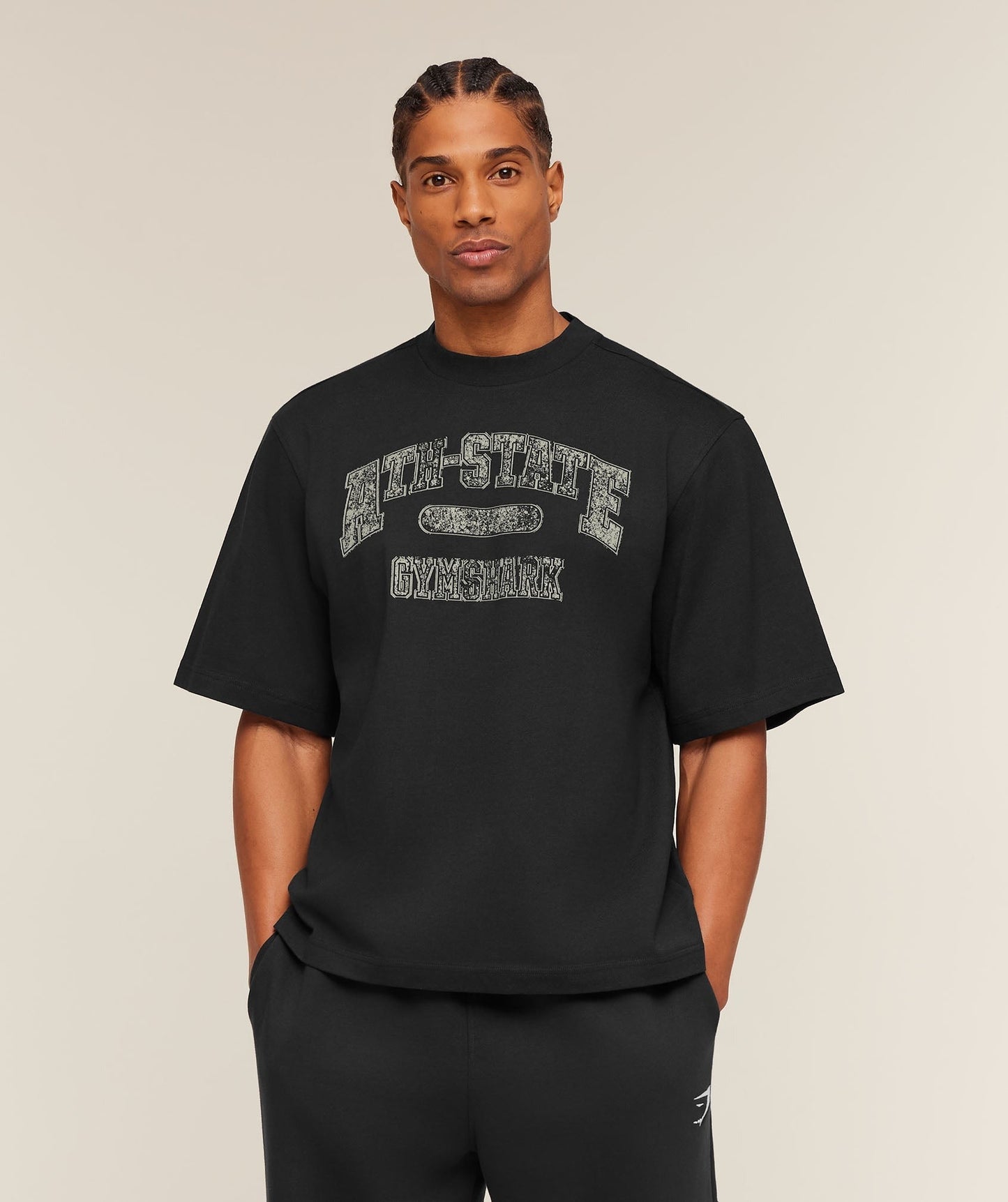 Gymshark Ath-State Graphic T-Shirt - Black