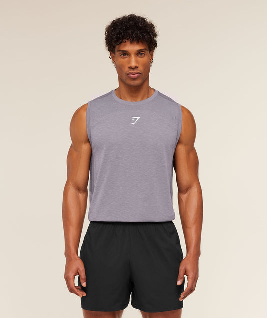 Gymshark Lightweight Seamless Tank - GS Fog Purple/ Marl